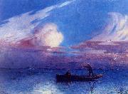 unknow artist Boating at Night in Briere painting